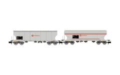 Arnold HN6740 - N - 2-tlg. Set Getreidesilowagen Ermewa, RENFE, Ep. VI